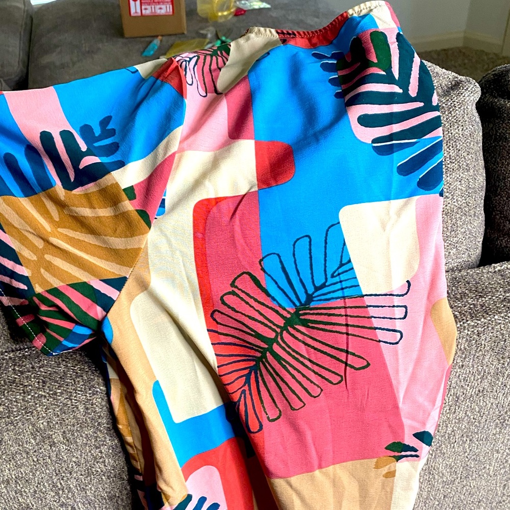 Multicolored shirt dress